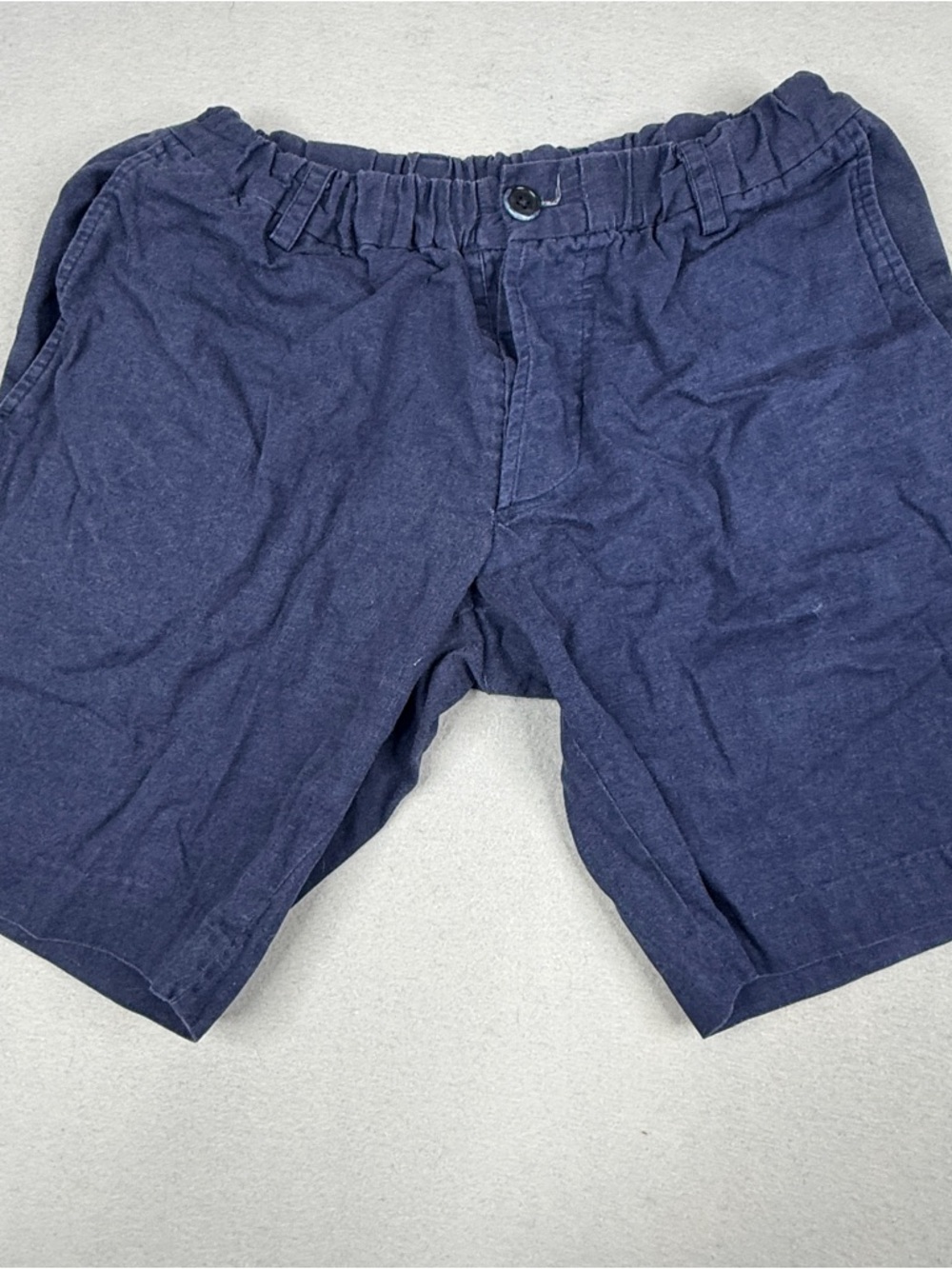 Death To Tennis New York Shorts Made In Japan Navy Cotton Elastic Waist S